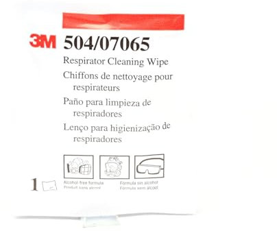 3M 50051131070658 504 Alcohol-Free Respirator Cleaning Wipes 504 (Pack of 100)