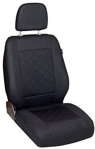 Zakschneider Ducato Sitzbezug - Fahrersitz - Farbe Premium Schwarz gepresstes Karomuster