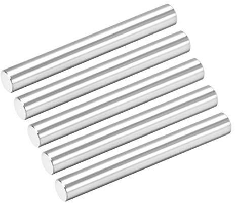 Sourcing map Lot de 5 chevilles cylindriques en acier inoxydable 304 pour étagère Argenté 6 x 50 mm