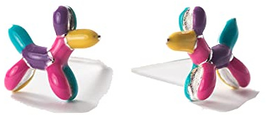 Cute Balloon Dog Earrings for Women Teen Girls 925 Sterling Silver Cute Colorful Enamel Small Animal Studs Cartilage Earring Dainty Birthday Christmas Jewelry Gifts for Daughter Niece