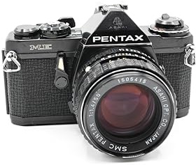 Pentax ME 35mm SLR Film Camera with Pentax PK Lens Mount System and Included MF/Manual Focusing Zoom Lens. Custom and Auto Shutter Options. (Renewed)
