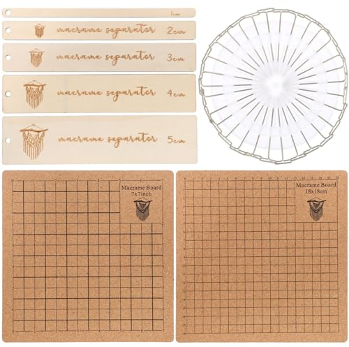 Toddmomy 1 Set Makramee-Brett Zum Flechten Doppelseitiges Makramee-Bastelbrett Mit Stecknadeln Anleitung Und Hilfslinealen Zum Flechten Von Armbändern Zöpfen Perücken Knotenschnur