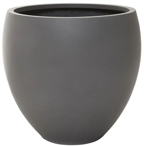 VIVANNO Blumentopf Fiberglas Pluto Beton-Design Grau (40x40 cm)