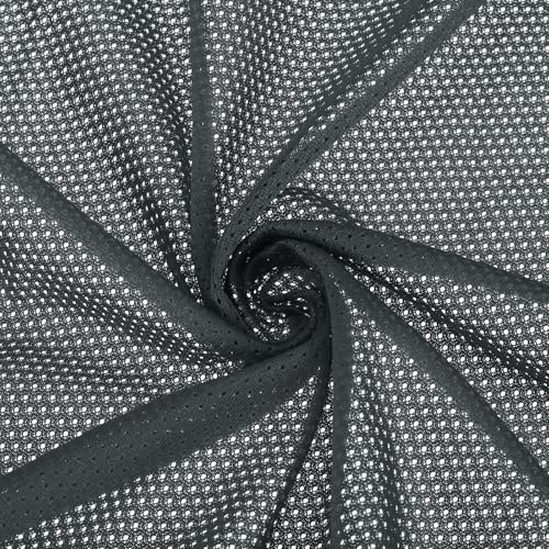 PATIKIL 62 Inch Wide Mesh Fabric Slightly Stretchy, Polyester Micro Mesh Jersey Fabric for Sewing Backpack Pocket and Straps, Netting Clothes, Shopping Bags, Slate Gray 2 Yard