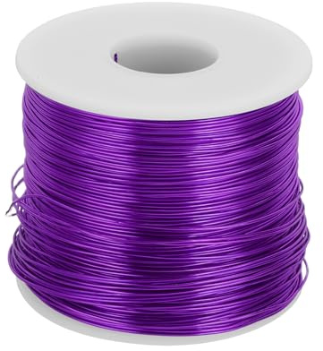 sourcing map 20 Gauge Anodized Aluminum Craft Wire Bendable Bonsai Training Wire 771 Feet 0.8mm for Sculpting Crafts Wreath Floral Beading Jewelry Making, Purple