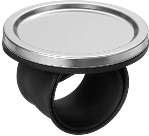 sourcing map Magnetic Pin Holder Wristband Circle Wrist Sewing Pincushion Silicone Strap Pin Cushion for Sewing Quilting, Black