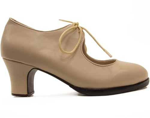 El Rocio desde 1980 Scarpa Fenicottero Doppia Suola e Lacci, beige, 41 EU