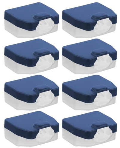 Homoyoyo 8pcs Portable Razor Head Protector for Manual with Ventilated Design and Base Drainage, Small Plastic Travel Case with Cover to Prevent Water Stagnation and Blade Damage