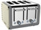Dualit Architect 4 Slot Grey Body with Canvas White Panel Toaster