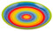 Purity Style Handbemalter Keramikteller mit Regenbogenstreifen, 21 cm Durchmesser, Mittelgroßer Teller