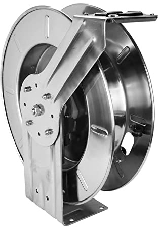 Milton 2750-12SS: Stainless Steel Hose Reel W/ 1/2 Fittings (No Hose)