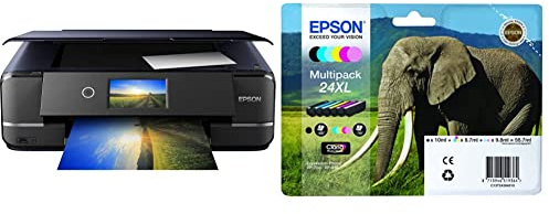 Epson Photo XP-970 Stampante Fotografica A3 3-in-1, Dotata di Wi-Fi ed Ethernet, Stampa Facile da Mobile & 24XL Serie Elefante Cartuccia Originale, Multipack, XL