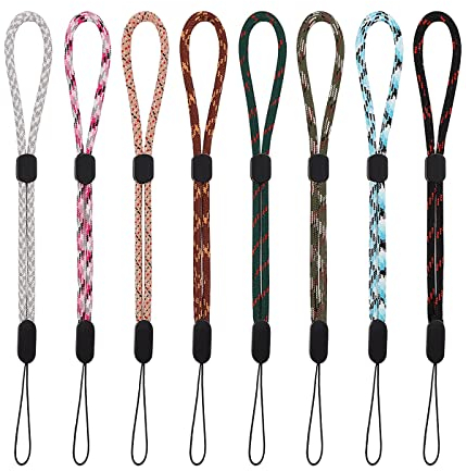 Handschlaufe Lanyard, handschlaufe kamera,8-teiliges verstellbares Nylon-Handschlaufe-Lanyard Bunte Handschlaufen für Handy Kamera Schlüssel USB-Stick Brieftasche ID-Namensschild MP3 MP4 GoPro