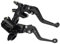 Kit Leva Frizione Leva Freno Moto 7/8 Universale, Leve Serbatoio Cilindro Principale Frizione Freno Motocicletta, Set Leva Frizione Maniglia Pompa Superiore Freno Regolabile Idraulicamente (Nero)