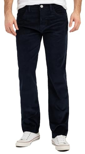 Rock Creek herr manchesterbyxor regular fit H-399, marinblå, 34W / 32L