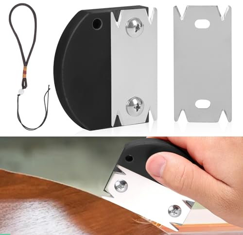 Coupe-bordure avec 1 lame de rechange - Portable - Pour le travail du bois - Coupe-bordure manuel - Pour bordures en bois - Rabot à une main - Pour bois, PVC, ABS - Noir A