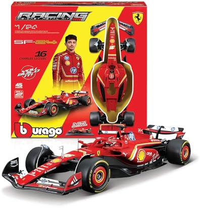 Bburago - Model Kit Ferrari F1 SF-24 (2024) 1:24 Licence Officielle Ferrari, âge recommandé 14+ Ans