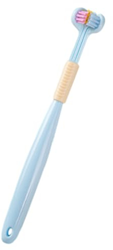 Dreiseitige Zahnbürste Kinder, Dreiborsten-Zahnbürste Reisezahnbürste Für Kinder, Extra Weich, Komplette Zahnfleischpflege 45 Grad Borsten Mit Gutem Winkel Saubere Zahnbürste Mit Ergonomische