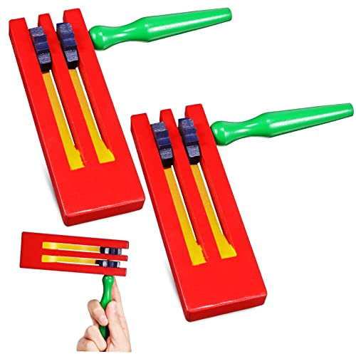 minkissy 2 Pcs Wooden Matraca for Traditional Ratchet Noise Makers for Sporting Events Parties and Football Games Cultivate Musical Literacy and Enhance Grasping Skills