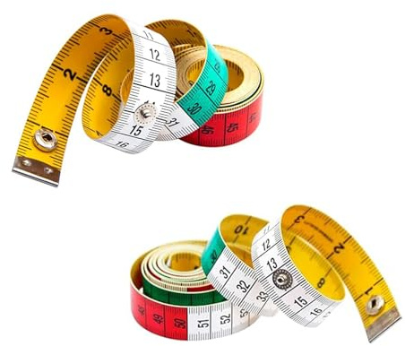 2 pack Portable Tailors Measuring Tape Dual Sided Tape for Dressmaking, Fabric & Clothes Measurement Flexible Tape Measure for Body Measurements,for Dressmakers Sewing Accessories