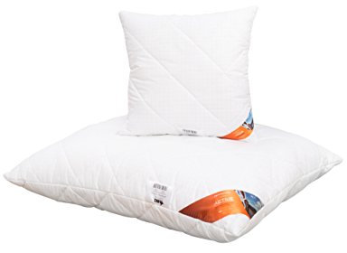 Bequemes Kopfkissen Schlafkissen Mikrofaser Steppkissen mit Reißverschluss Kissen weiß Antistress für Allergiker atmungsaktiv waschbar 40x40 40x60 50x60 50x70 70x80 mit Karomuster (50 x 60 cm)