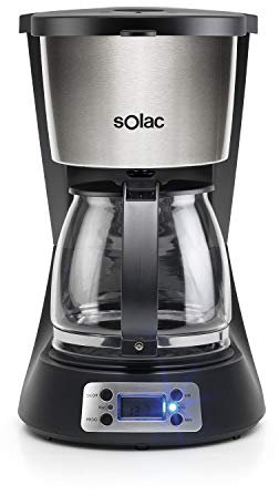 Solac CF4031 Stillo Digital Cafetera Goteo, 1000 W, 14 Cups, Acero Inoxidable, 1.5L