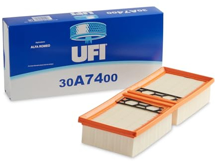 UFI Filters, Filtro Aria 30.A74.00, Filtro Aria per Ricambio, Adatto a Auto, Applicabile su Modelli di Alfa Romeo Giulia e Stelvio