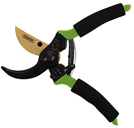 Draper Expert 203mm Bypass Pattern Secateurs | High Carbon Steel Cutting Gardening Tool | 12mm Cutting Capacity | Garden Hand Tools | Foam Grip Handles | 09963