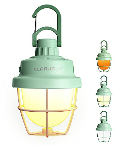 KLARUS CL3 Campinglampe, wiederaufladbare LED Camping Laterne mit 5 Modi, tragbares Campinglicht für Notfall, Reisen, Stürme und Stromausfälle