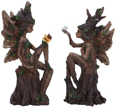 Nemesis Now Woodland Beauty (Juego de 2) Figuras de Resina de 15,5 cm, Color marrón, Dos Figuras de Hadas de árbol, Adornos de Hadas, artículos de Regalo coleccionables, fundidos en la Mejor Resina,