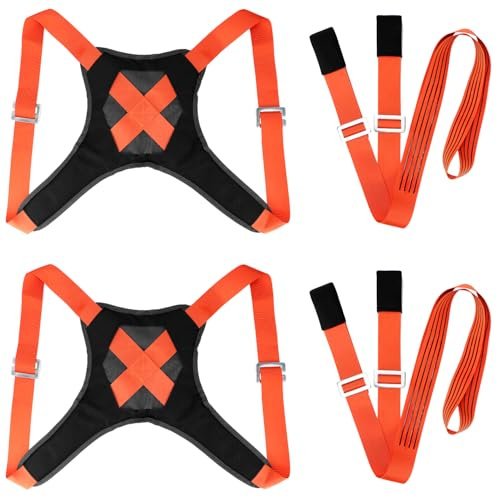 QWORK® 4 Stück Tragegurte Umzug, 200kg Belastbarkeit Hebegurt, Verstellbar für Möbel und Haushaltsgeräte