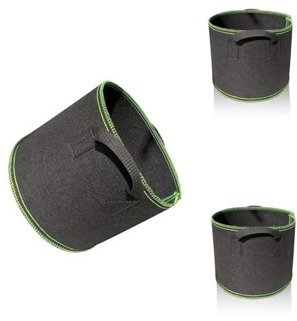 AMONENZ 3 Pièces Sac de Plantation, 14 litres Jardiniere Tomate Non Tissé, Réutilisable Pot Geotextile, Sac Plantation Pomme de Terre, avec Poignée, pour Plantes, Légumes, Fleurs, Fraises