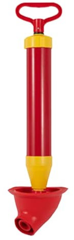 Rohrreinigungspumpe, 2025 Neuestes Rohrreiniger Druckluft Abflussreiniger Pumpe, Hochdruck Abflussreiniger zur Schnellen Pressluft Rohrreiniger für Waschbecken Toiletten Badezimmer Dusche (Rot)