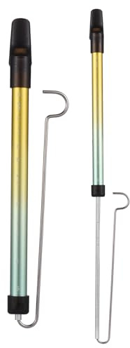 Aumotop Slide Whistle Instrument för Hand-öga-koordination för Barn, Bärbar Metallflöjt Förälder-barn-spel, Svart/grön/rosa (Flerfärgad)
