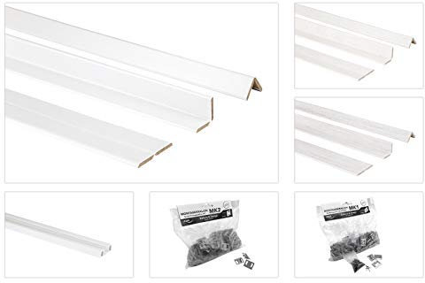 TRIUMPH Zubehör für MDF Paneele - Profilholzkrallen, Unterkonstruktionsprofil & Abschlussleisten - (MK2 Paneelklammern, 200 Stück) Profilbrettkrallen