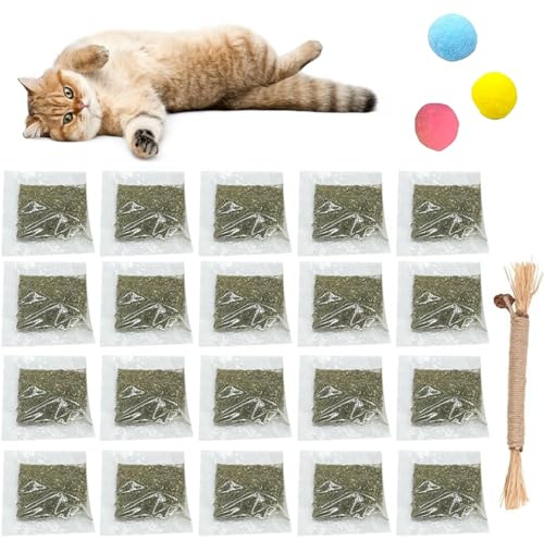 Kit Cataire Naturel Herbe à Chat Séchée - Menthe et Balles