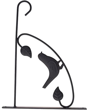 BESPORTBLE Supporto Per Mangiatoie Per Uccelli Per Vasi Di Fiori Per Esterni Interni Da Giardino Patio Recinzione Finitura Scura