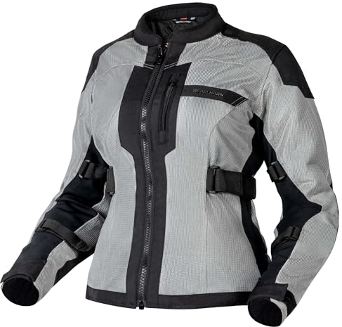 REBELHORN Scandal II Lady Motorradjacke Damen | Textile | Ellbogen und Schulterprotektoren Stufe 2 | Große Mesh-Einsätze | Doppel und Dreifachnähte | Reflektierende Elemente