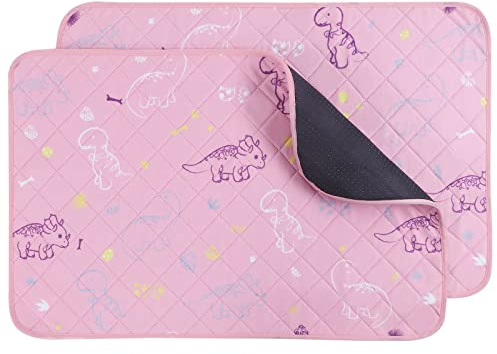 IEUUMLER 2PZ Tappetini Lavabili igienici per Cani, riutilizzabili educatore tappetino Pads per Cuccioli, Addestramento Assorbente traversine per cani per la Pipì FC013 (2pcs Rosa, 60*90cm-2pcs)