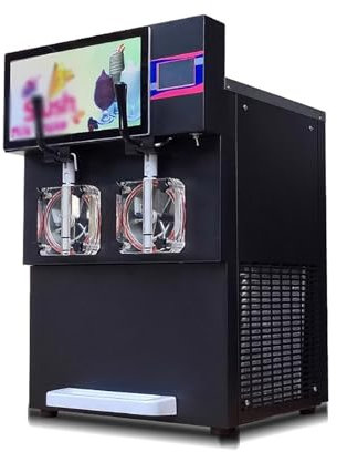 Hhaoran-9868 Eismaschine Doppelzylinder-Multifunktions-Eismaschine, Schneeschlammmaschine, Sommer, erfrischende Snacks, kalte Getränke, Milch, Tee, Kaffee Tisch-Eismaschine, lustiges Küchengerät