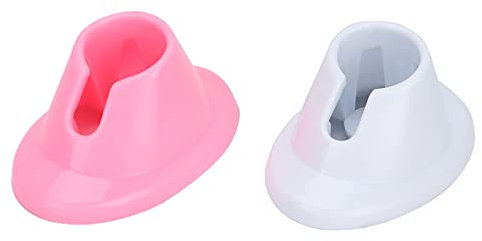 2Pcs Pink and White Soft Rubber Nail Polish Bottle Holder Nail Polish Stand Anti-Spill Nail Art Organizer Display Manicure Tools Polish for Salon Design Art