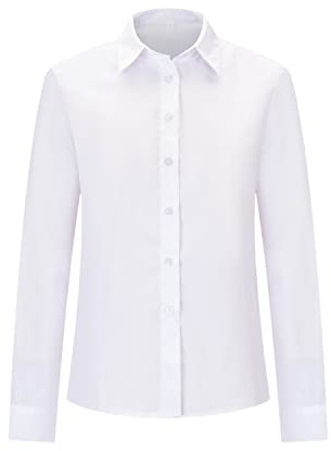 MISEMIYA - Camisa Camarera Mujer con Mangas LARGAS - Uniforme HOSTELERIA Mujer - 8726 - XL, Blanco