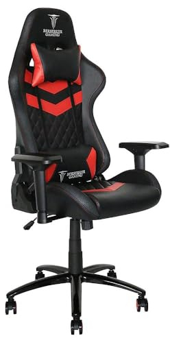 BERSERKER Silla Gaming Ergonómica, Respaldo Reclinable 180°, Base Metálica 70 cm, Capacidad 160 kg, Negro