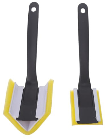 DOITOOL Pennello per Bordi Triangolare 2 Pezzi Manico Ergonomico, Strumento per Pittura Angoli e Fessure Murali, per Rifinire Modanature e Dettagli Interni ed Esterni