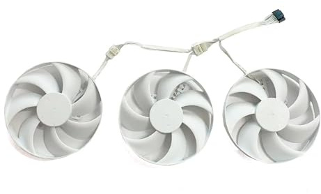 Parte de refrigeración de la computadora Ventilador for tarjeta gráfica de 105MM T129215BU CF1015U12D DC12V 0.55AMP Compatible con RTX 4080 RTX 4090 versión blanca OC refrigeración(3 FAN)
