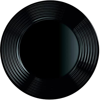 ARCOROC ARC L7611 Harena Flat Plates 25 cm Opal Glass Black Set of 6