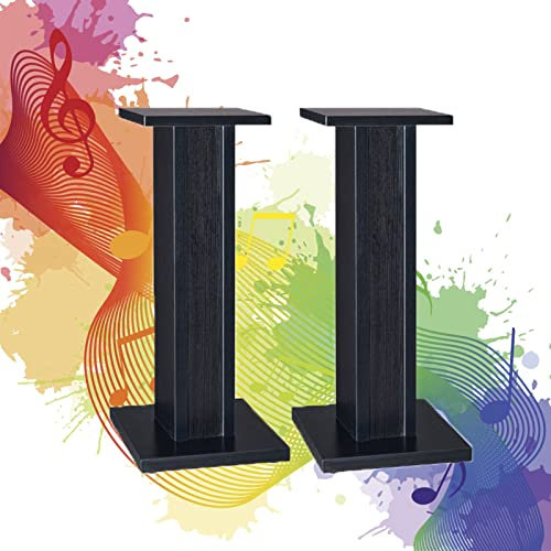 Supporto per Altoparlanti Supporti di Legno Doppi Dell'altoparlante, Supporto per Monitor da Studio Audio Surround per Impieghi Gravosi, Diffusori da Scaffale da Pavimento per Home Theater Facili da I