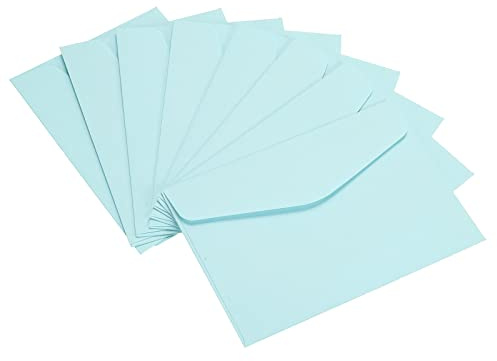 PATIKIL Mini buste, confezione da 100 pezzi di carta vuota piccoli oggetti di archiviazione per biglietti da visita per biglietti di auguri, feste, azzurro