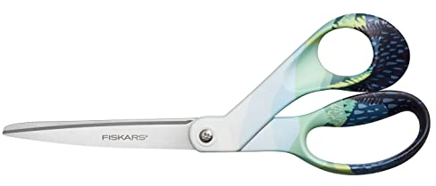 Fiskars Designer-Universalschere, Rechtshändig, Länge: 21 cm, Edelstahl-Klingen, Woodlands, Explore, 1066461