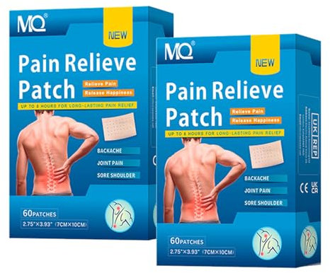 MQ 120 Count Pain Relief Patches, Pain Patches for Back, Heat Patches for Pain Relief, Herbal Arthritis Pain Patches, Natural Warming Plaster